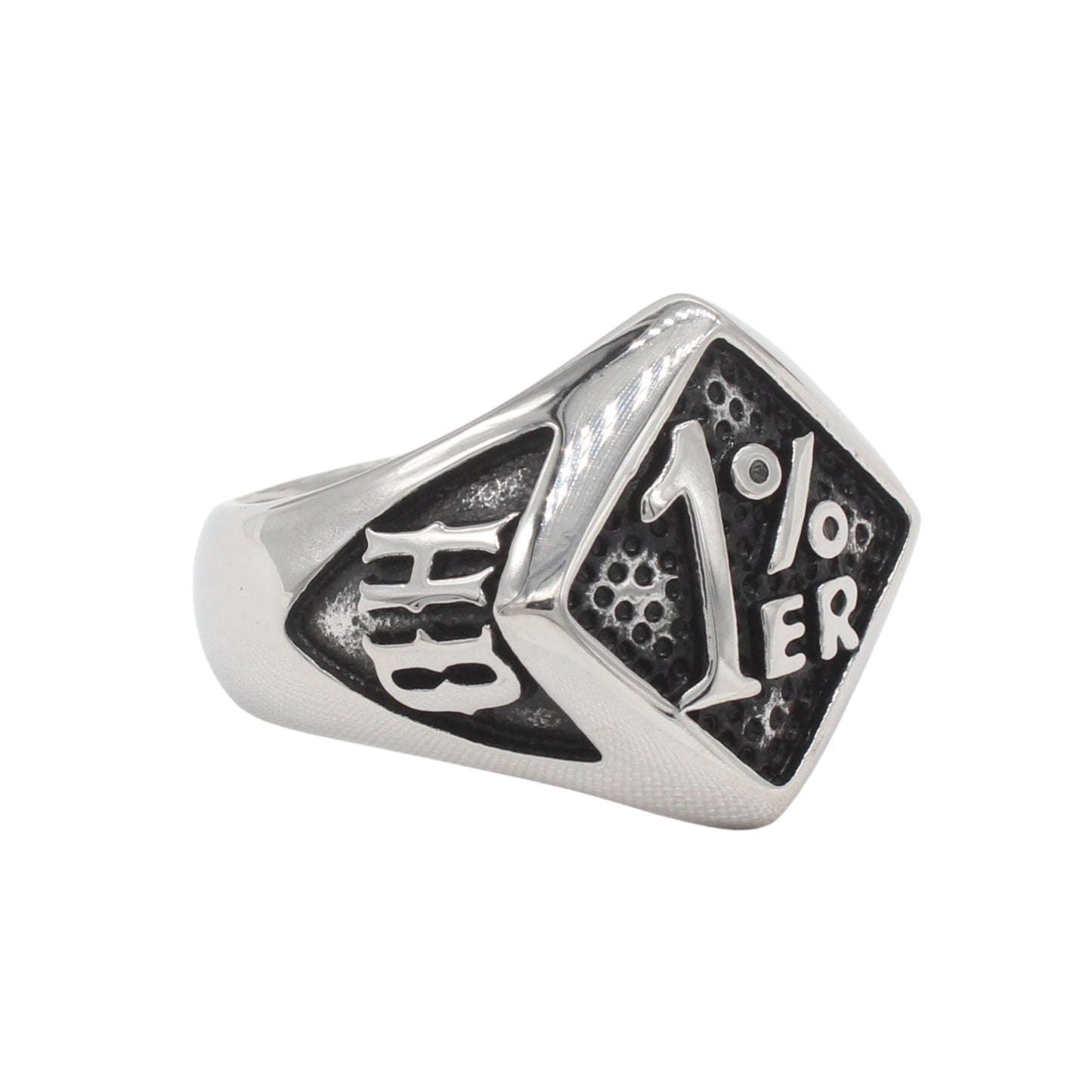 Planderful Jewelry Mens Titanium Steel Ring Vintage European American Personalized Retro Style