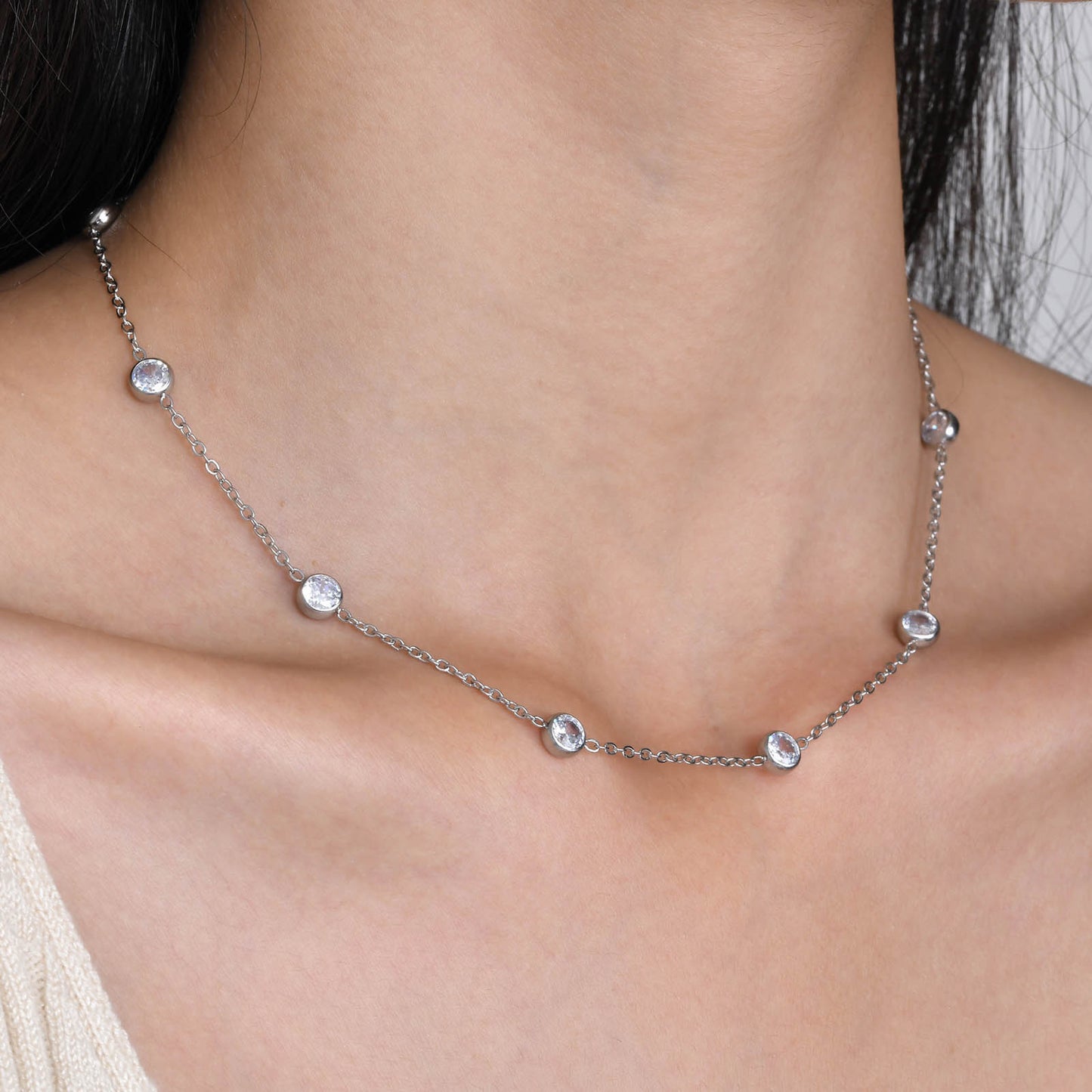 European And American Cross-Border Titanium Steel Necklace Clavicle Chain for Women - Elegant Jewelry