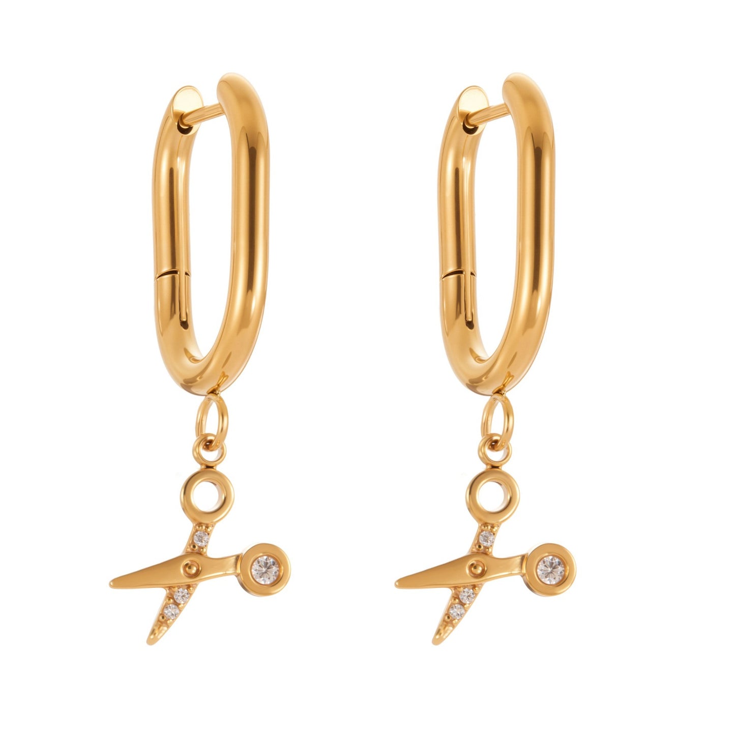 Planderful Zircon Earrings Exquisite Gold Plated For Women