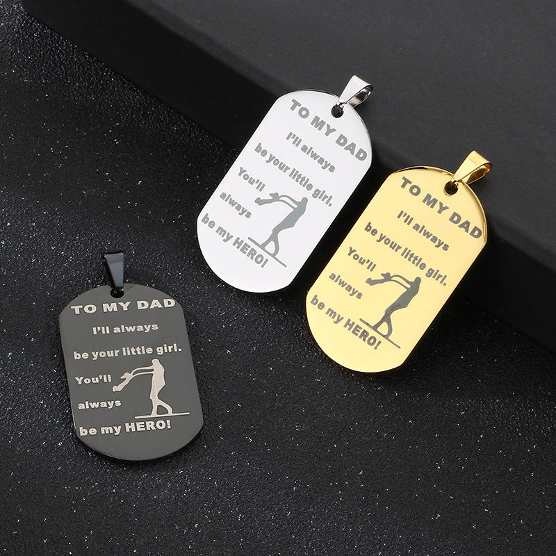 Stainless Steel Men Pendant Fathers Day Durable Planderful