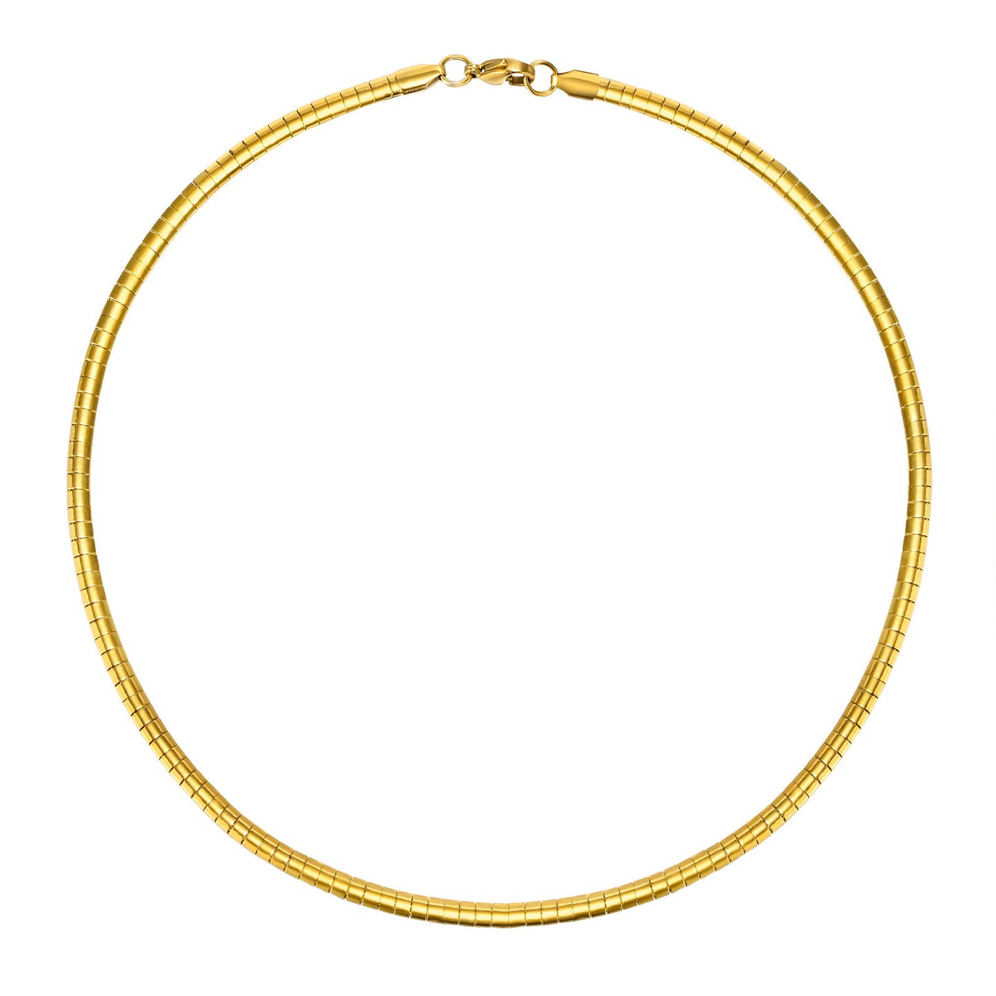 European And American Cross-Border Jewelry Wholesale Women's Simple Stainless Steel Gold Snake Chain Collar