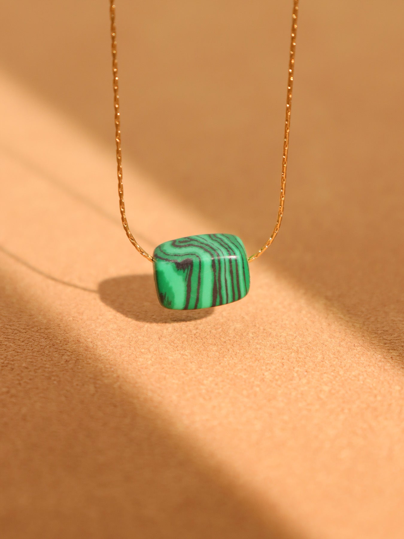 Planderful Turquoise Rectangular Pendant Necklace For Women