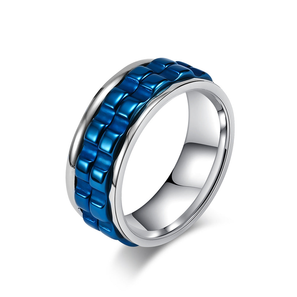 Planderful Everyday Genie Rotating Gear Ring Stainless Steel Stress Relief Unisex Ring Size 7 12