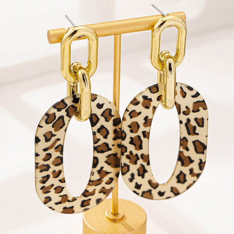 Planderful Vienna Verve Earrings – Exaggerated Leopard Print Design for Parties