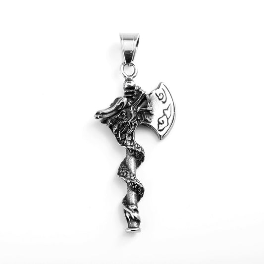 Vintage Dragon Stainless Steel Men's Pendant Necklace