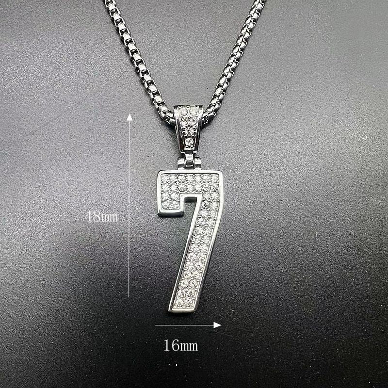 Planderful Hip Hop Necklace Unisex Gold Plated Stainless Steel Zircon Pendant European And American Style