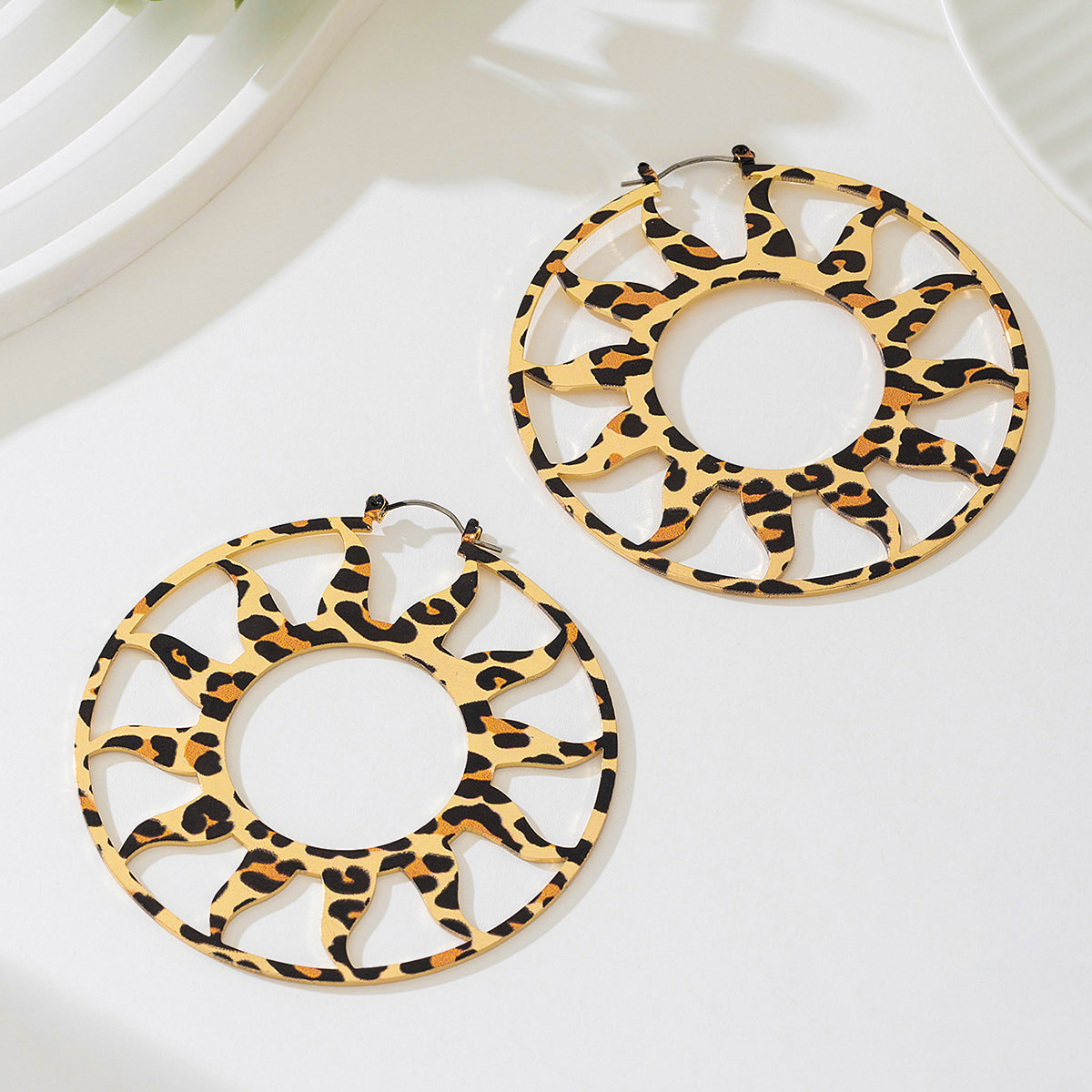 Planderful Vienna Verve Earrings – Personalized Exaggerated Leopard Print Design