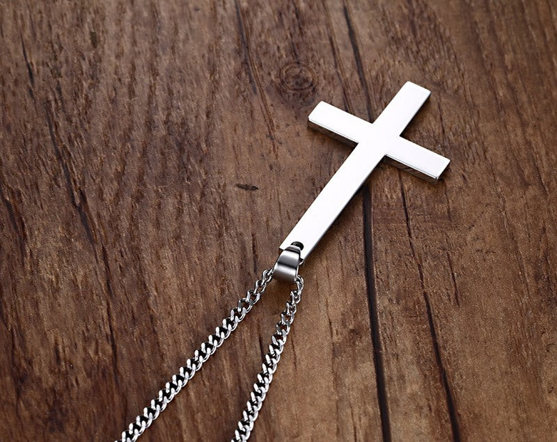 Stainless Steel Jewelry Wholesale 55MM Upside Down Cross