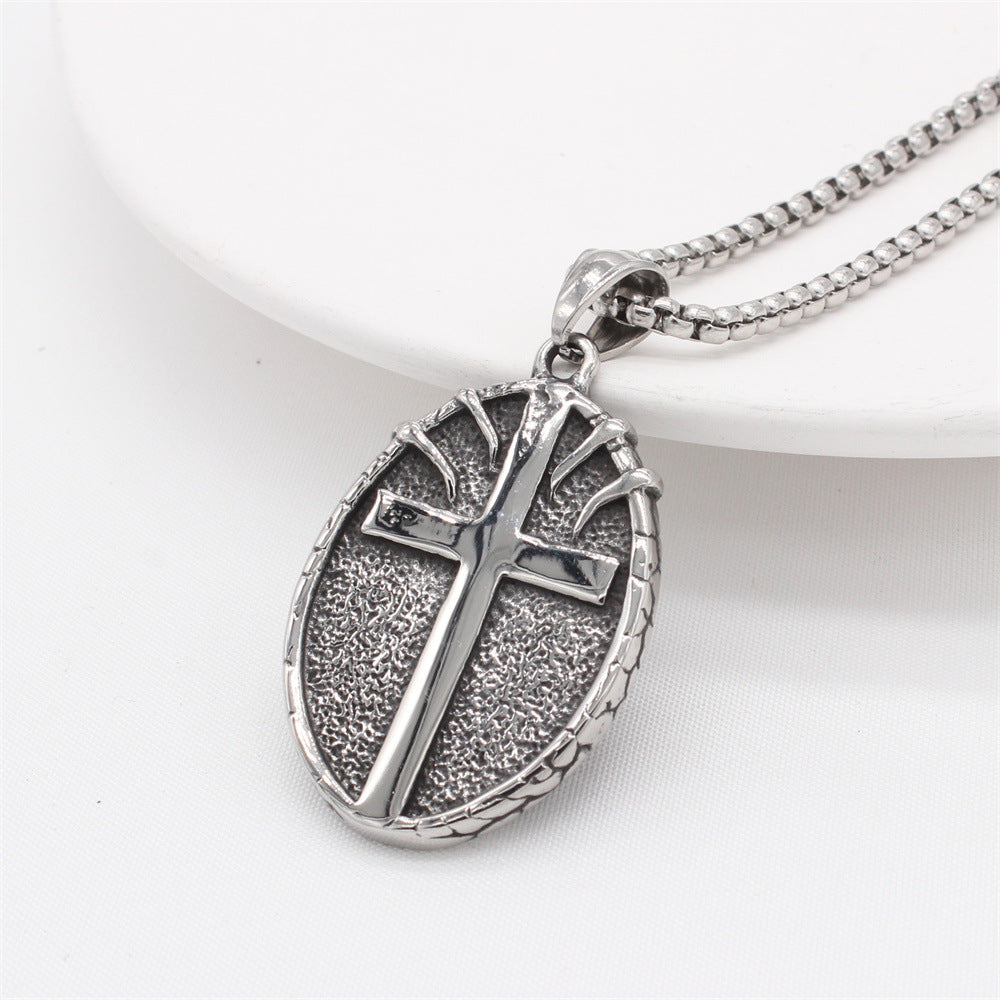 Retro Skull Titanium Steel Pendant Necklace