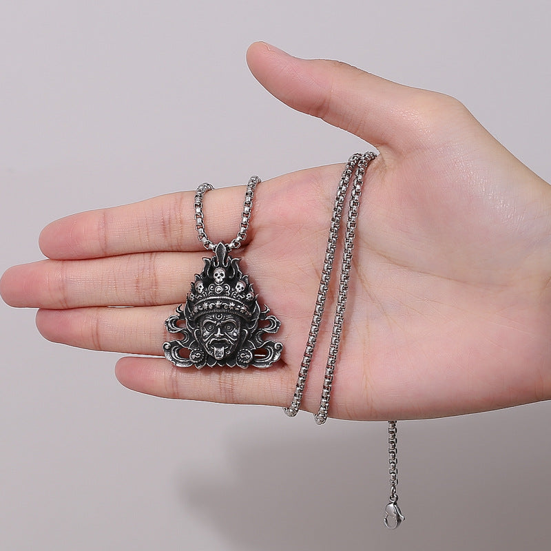Steel Necklace - Elegant Tibetan Design