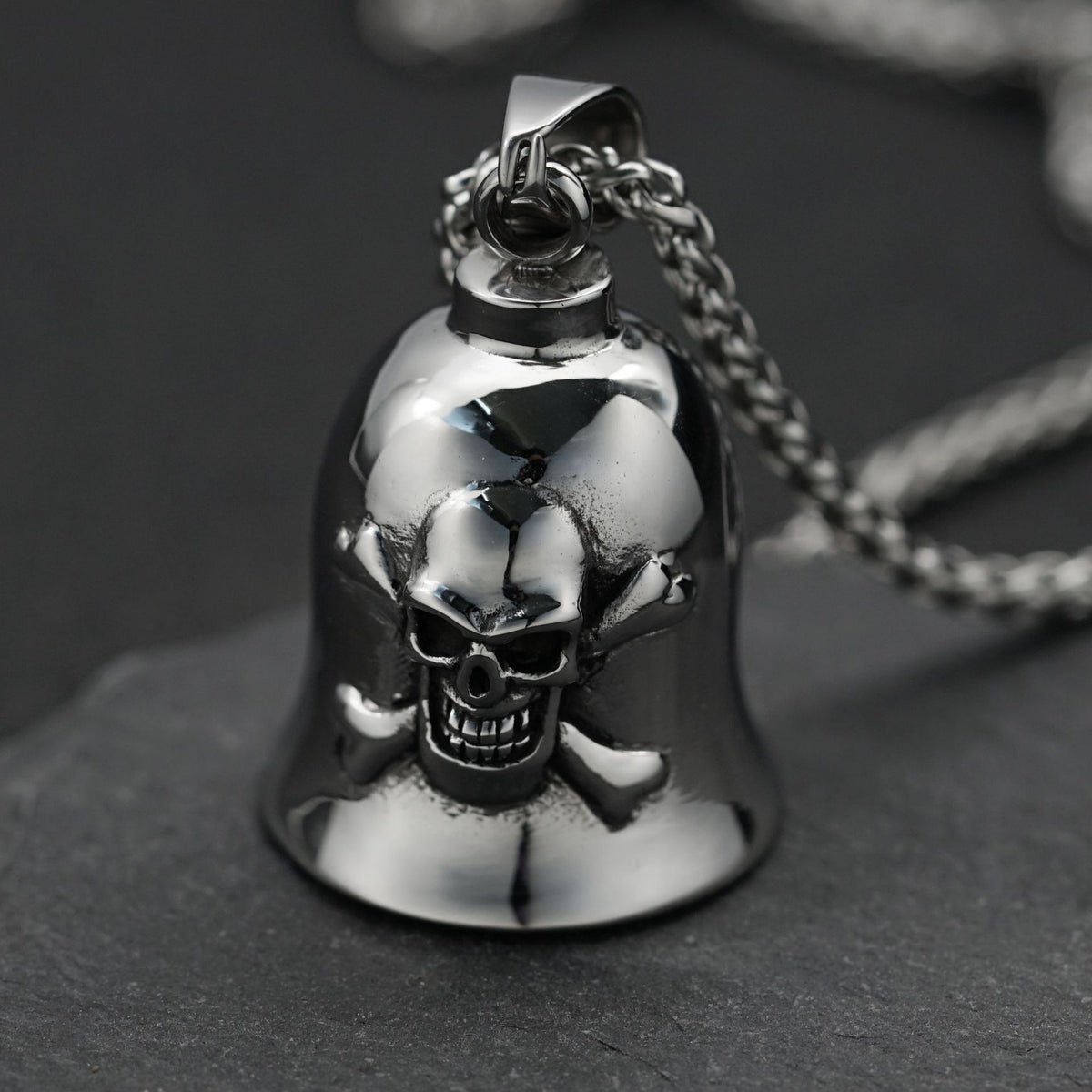 Punk Skull Stainless Steel Pendant Necklace