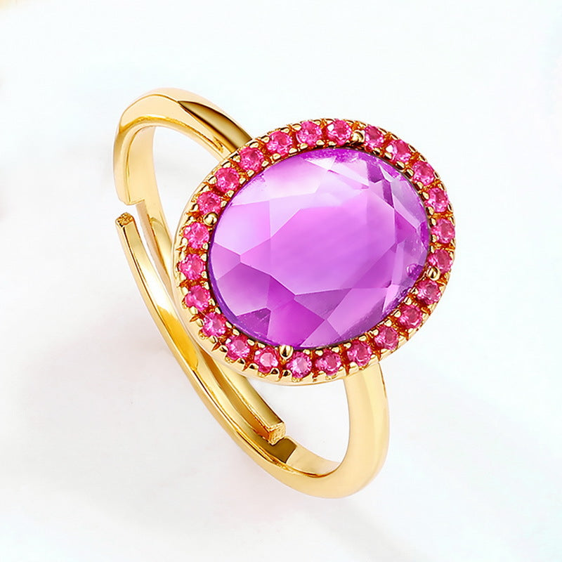 S925 Sterling Silver Crystal & Zircon Signature Ring