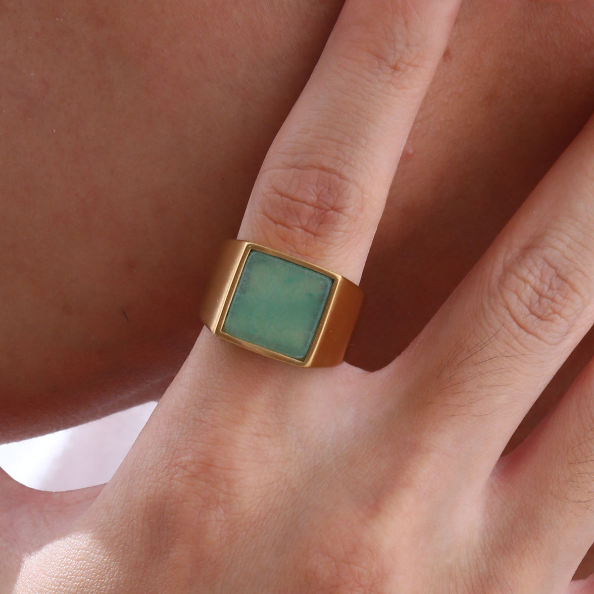 Stainless Steel Several Square Seal Casting Ring Men's