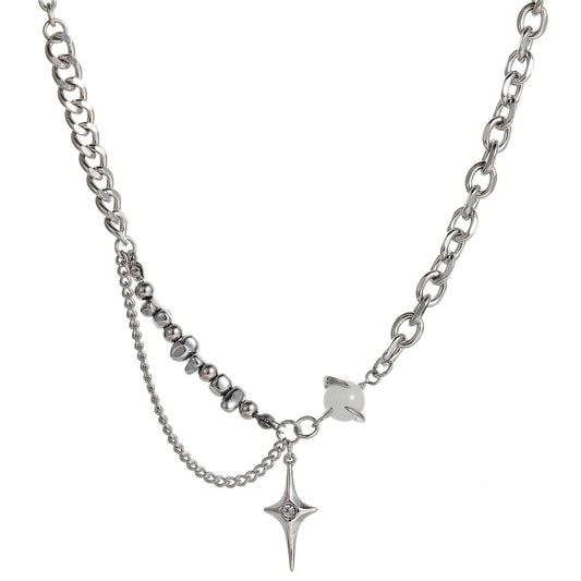 Planderful Jewelry Titanium Steel Star Eye Necklace