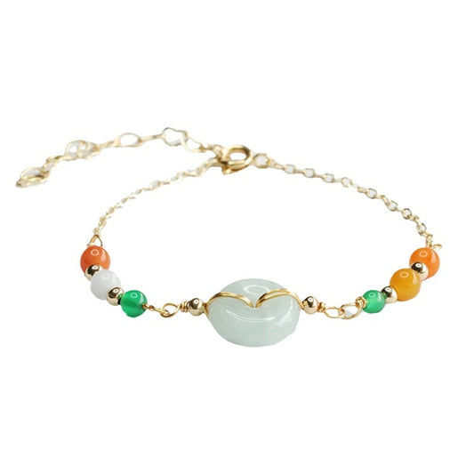 Jadeite Peace Buckle 13 mm Bracelet