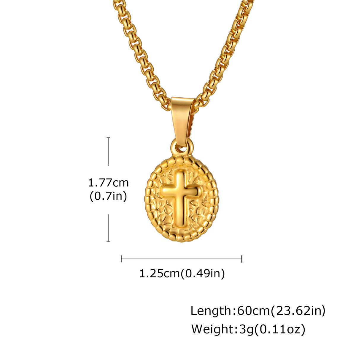 Vintage Cross Medallion Pendant — Three Finishes