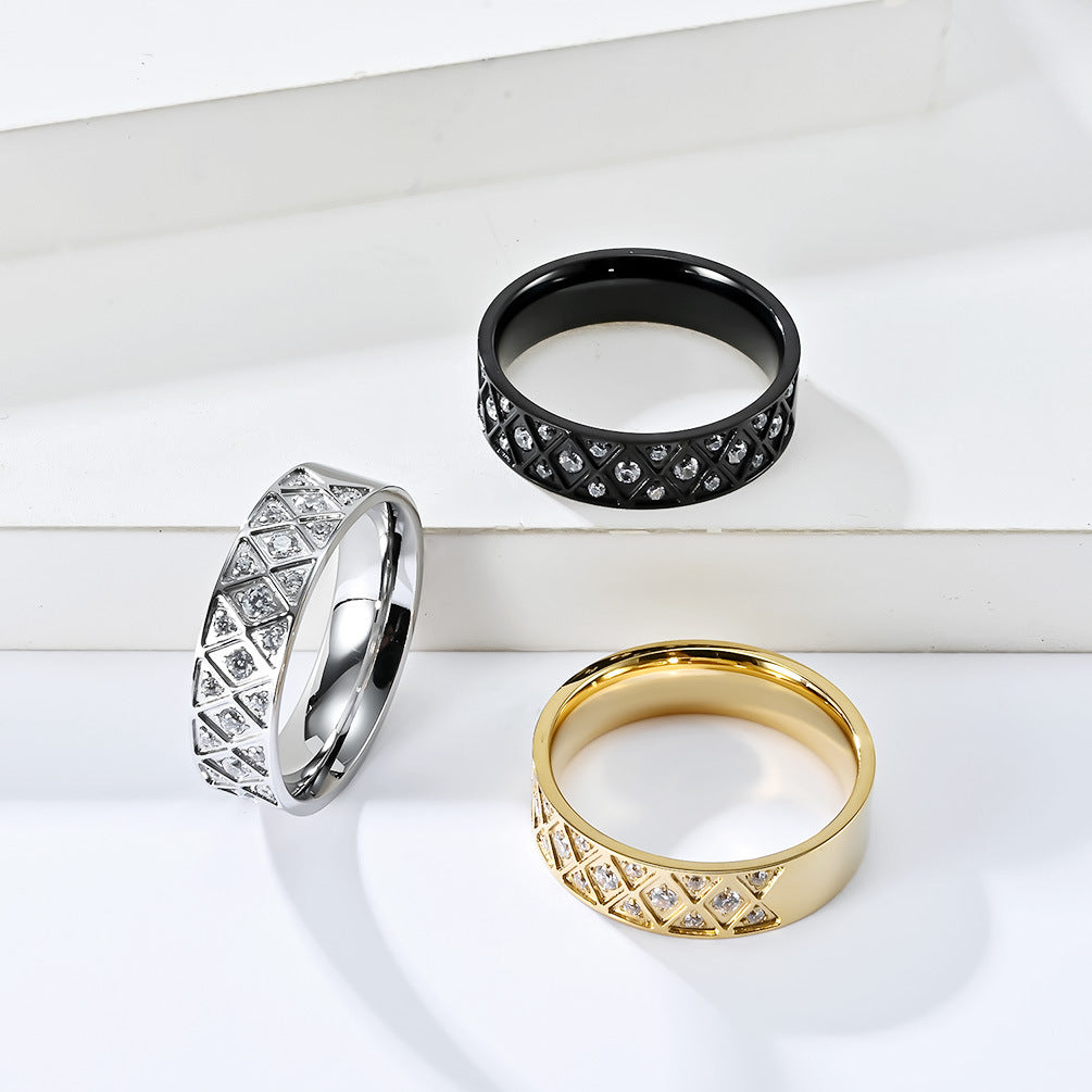 Personalized Stainless Steel Zircon Ring For Men And Women By Planderful Everyday Luxury Daily Wear