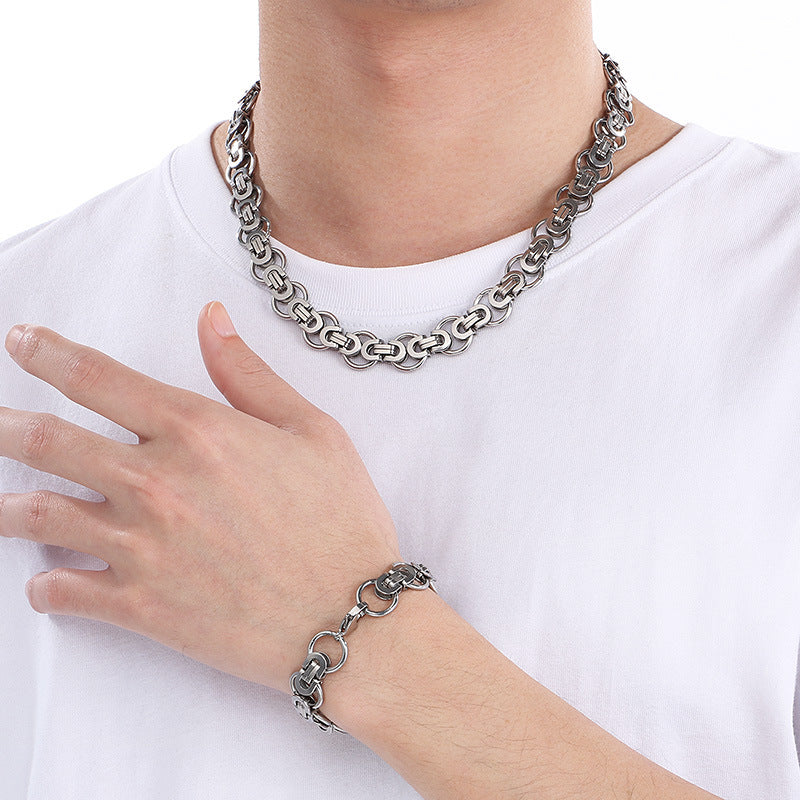 Personalized Hip Hop Emperor Chain Circle Bracelet For Men