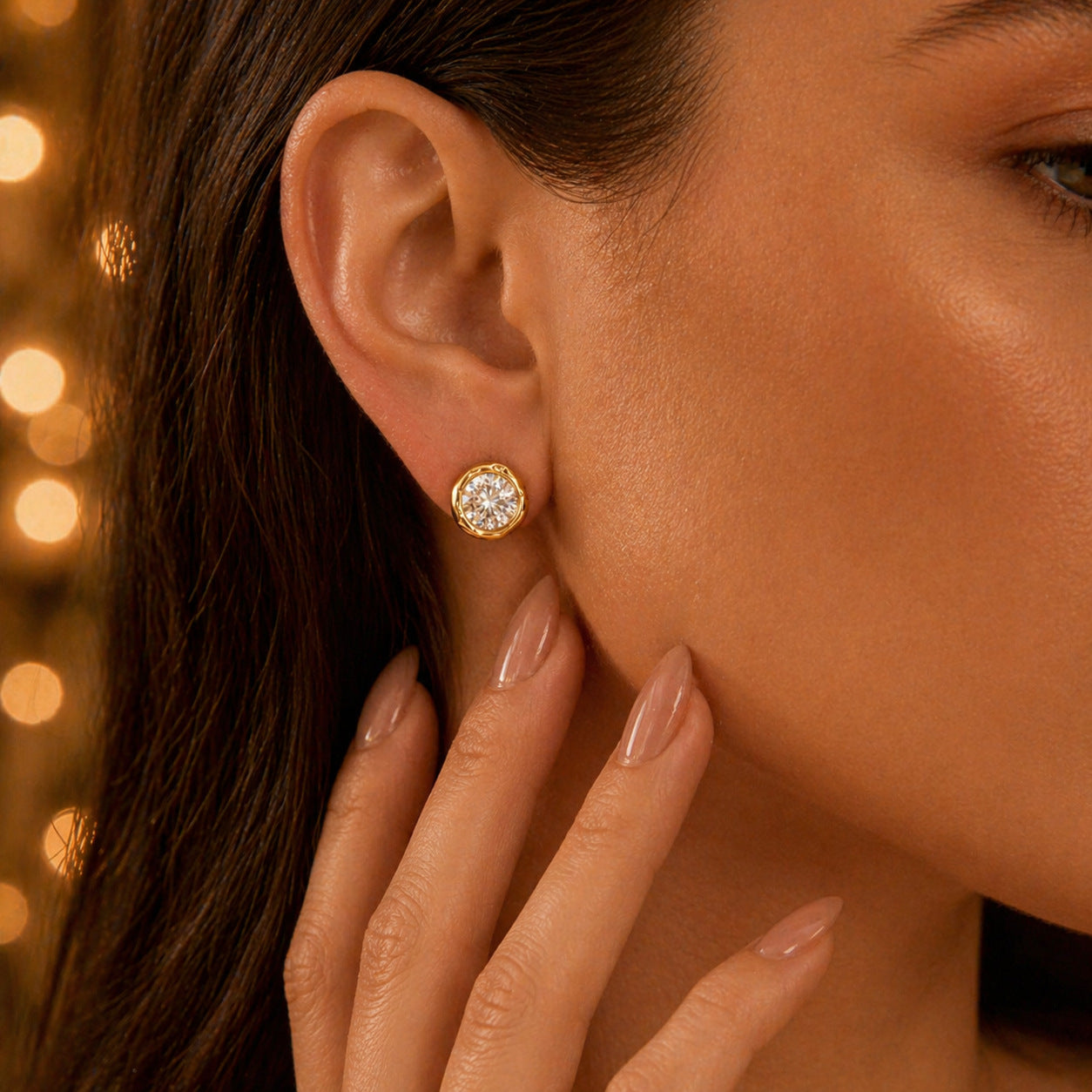 Planderful Vienna Verve Stainless Zircon Stud Earrings Women