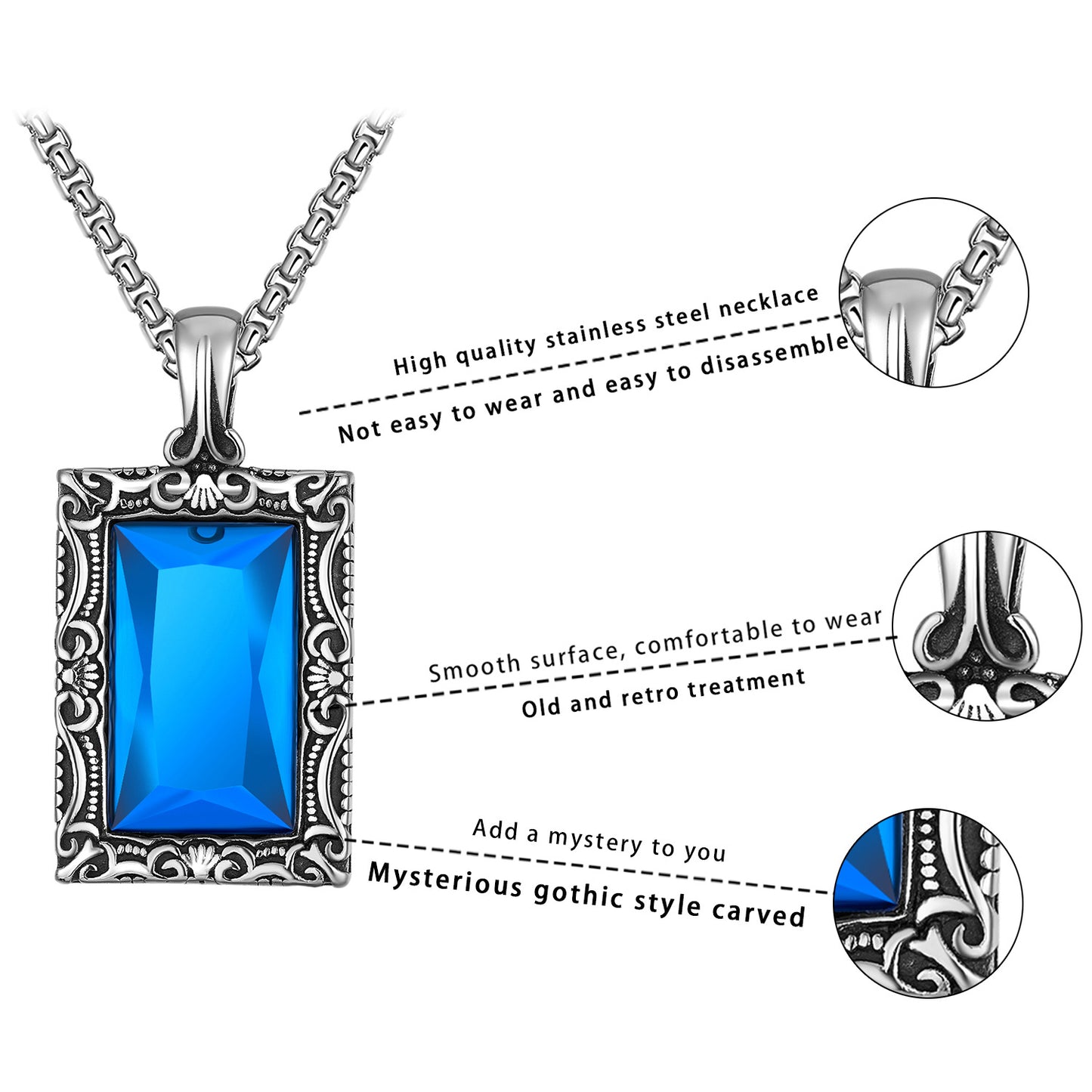 Steel Necklace – Vintage Everyday Wear