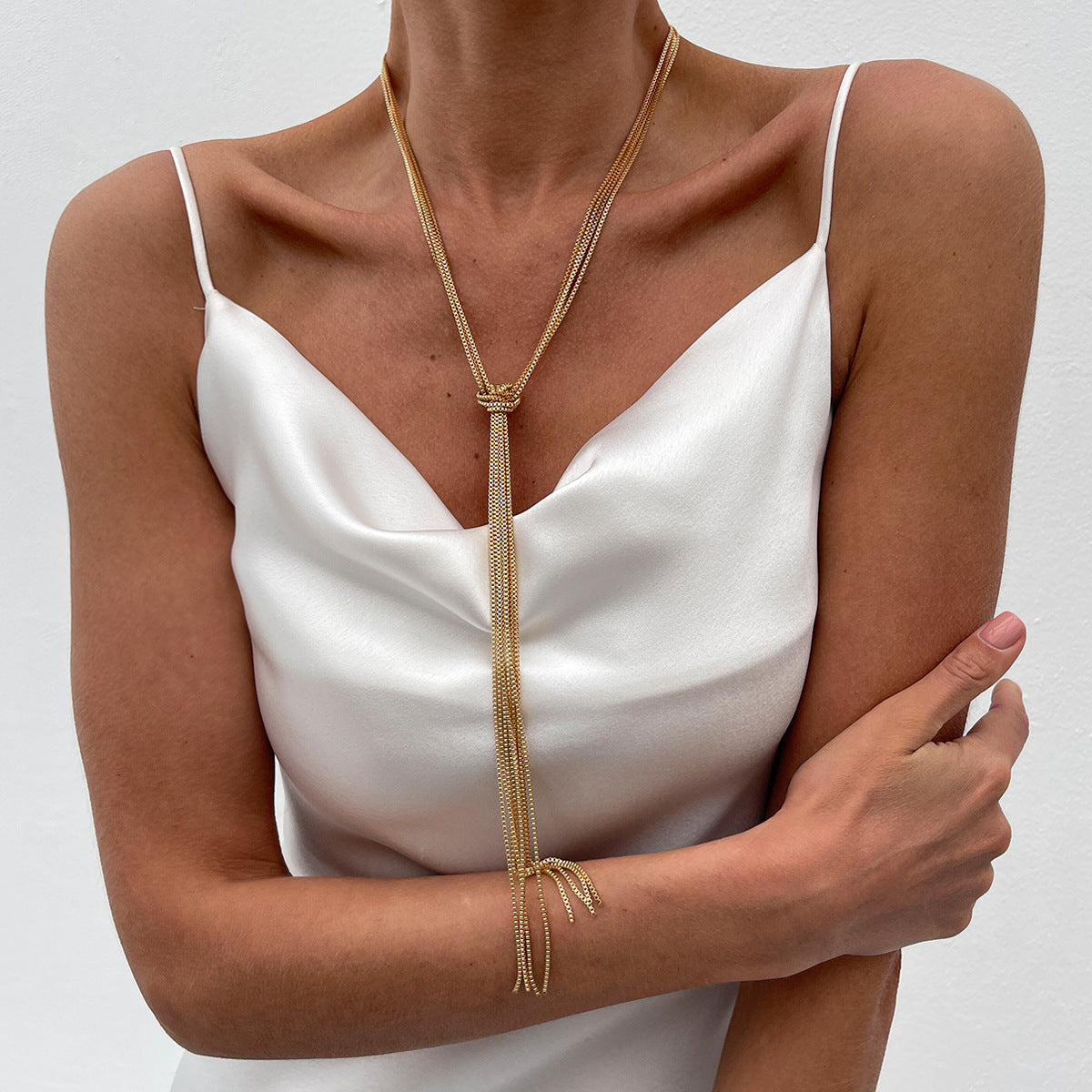 Planderful Vienna Verve Necklace – Fashionable Multi-Layer Y-Shaped Design