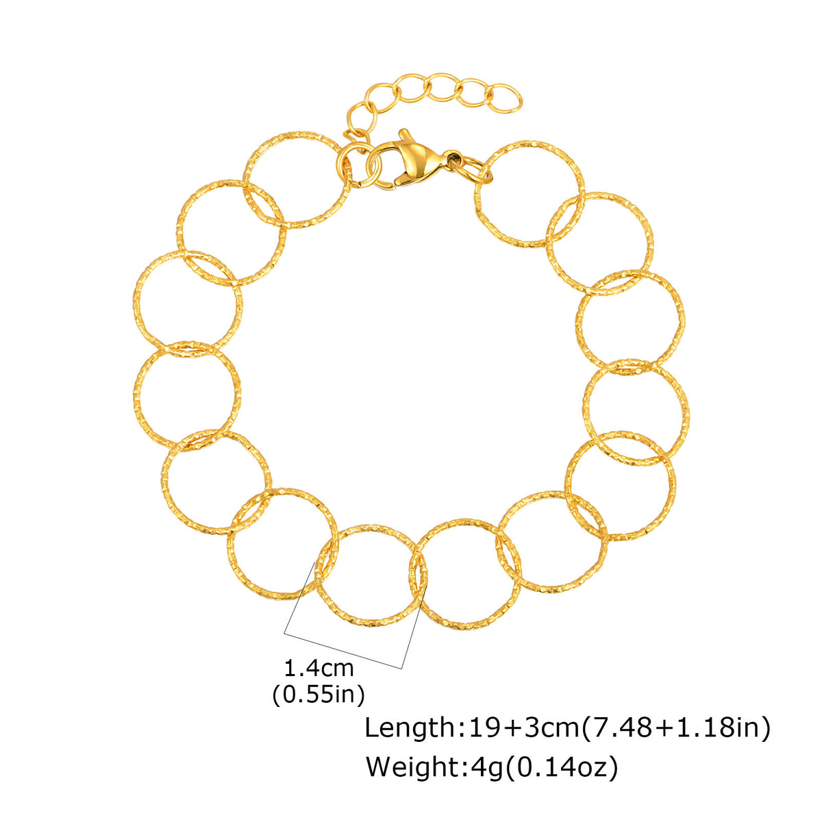 And Hand Embossed Floral Stainless Steel Bracelet Unisex