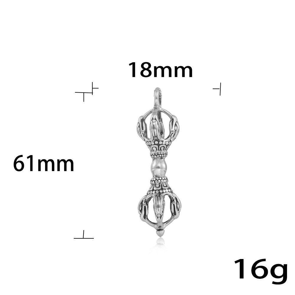 European And American Stainless Steel Demon Suppressing Pestle Pendant Necklace For Men