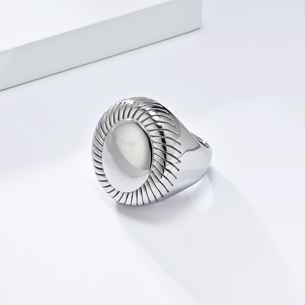 Planderful Gold Plated Titanium Ring For Women Versatile