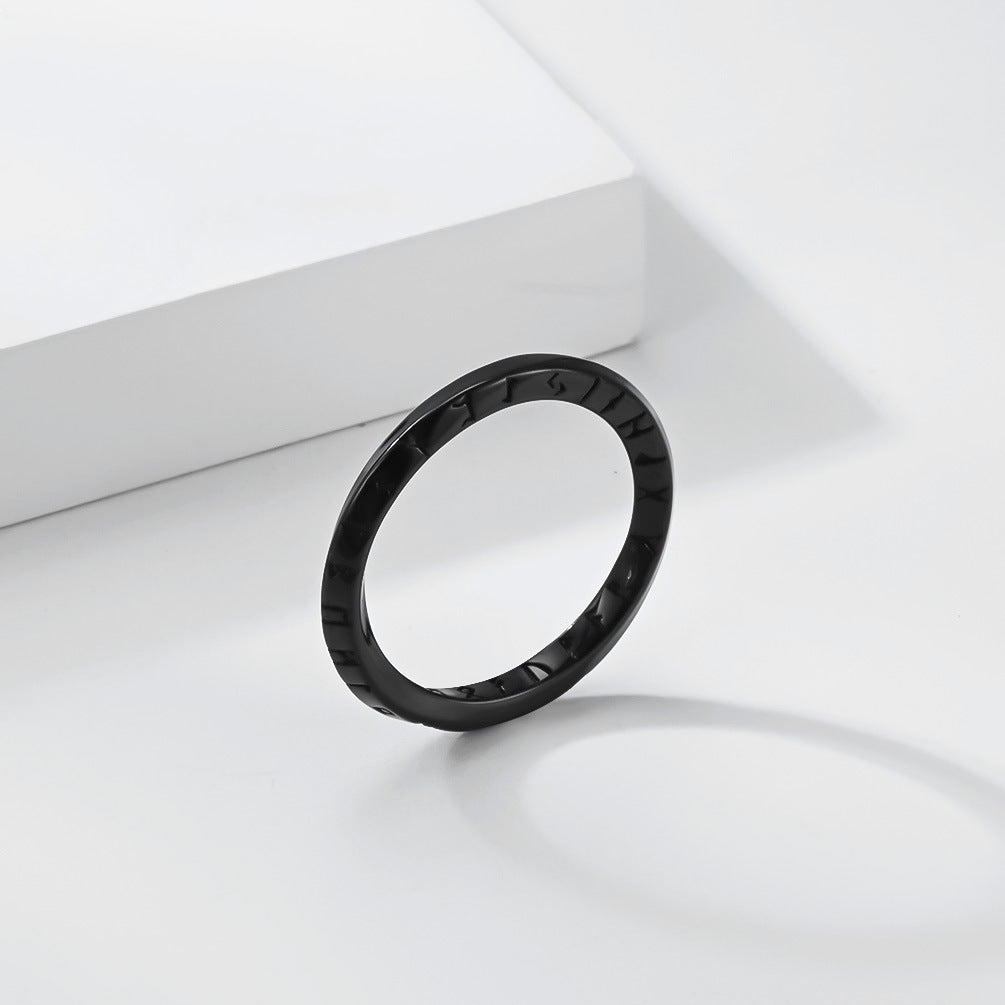 Planderful Collection Everyday Genie Mobius Ring Titanium Steel Viking Rune Non Fading Unisex Protection Statement