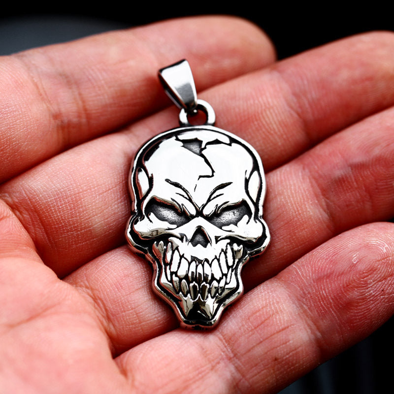 Titanium Steel Skull Hip-Hop Pendant for Men - Dominant Ghost Head Jewelry Wholesale