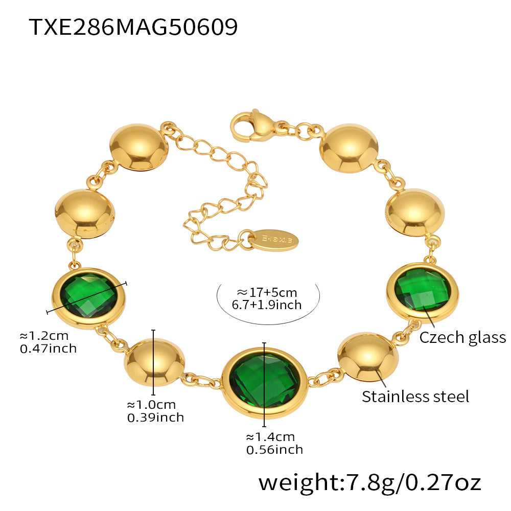 Planderful Everyday Genie Round Cut Glass Bracelet For Her