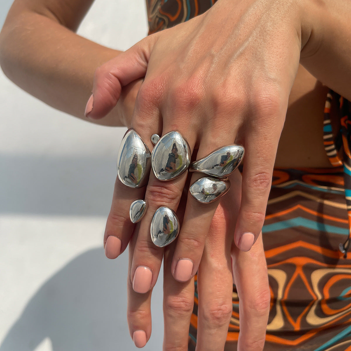 Planderful Vienna Verve Ring – Adjustable Geometric Design