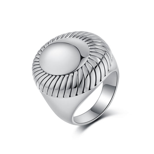 European And American Wind Spring Titanium Steel Gold-Plated Ring For Wholesale