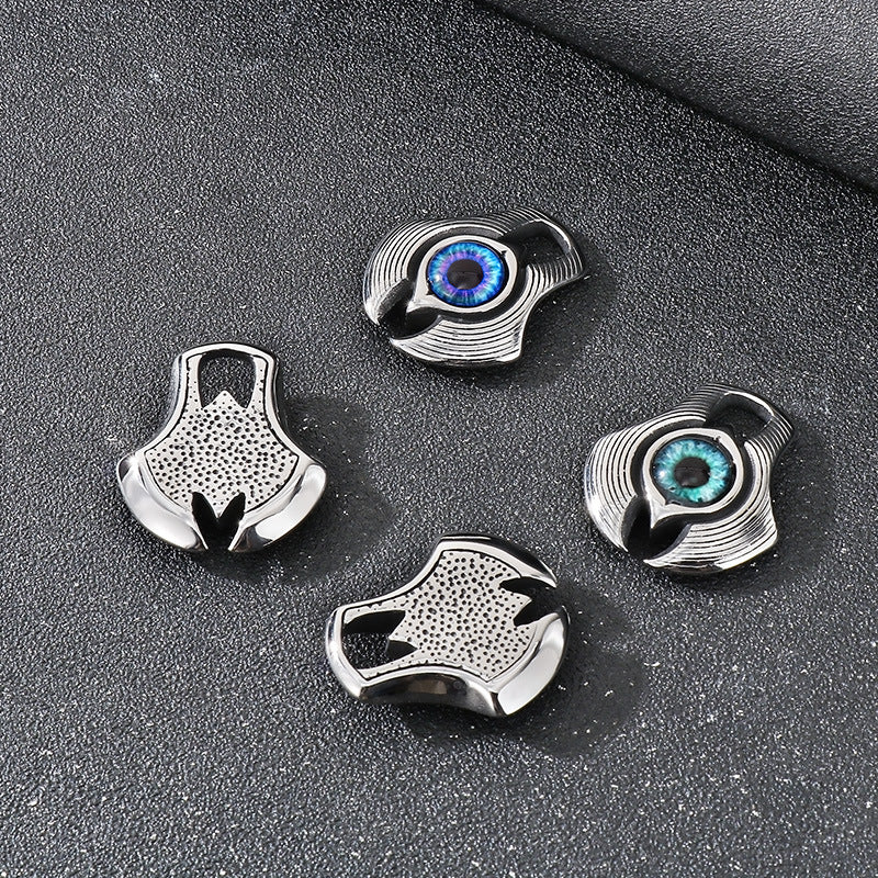 Planderful Bold Evil Eye Pendant For Men Titanium Steel