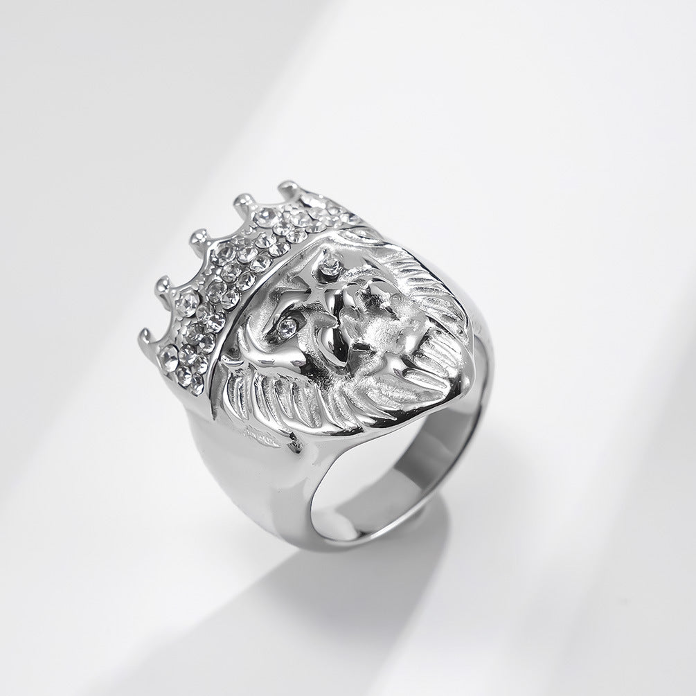 Lion King Stainless Steel Ring Men's