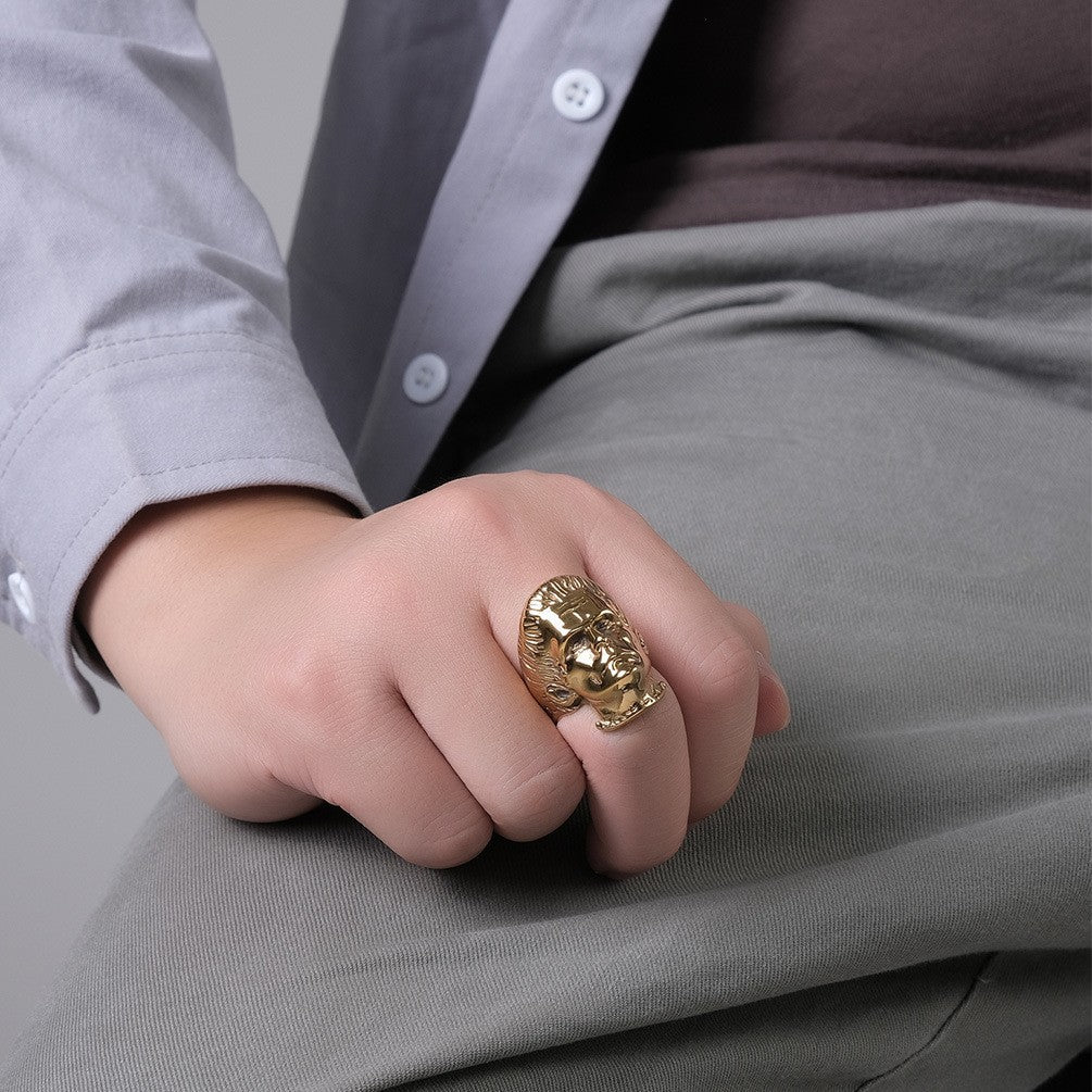 Garuda Golden-Winged Bird Stainless Steel Ring