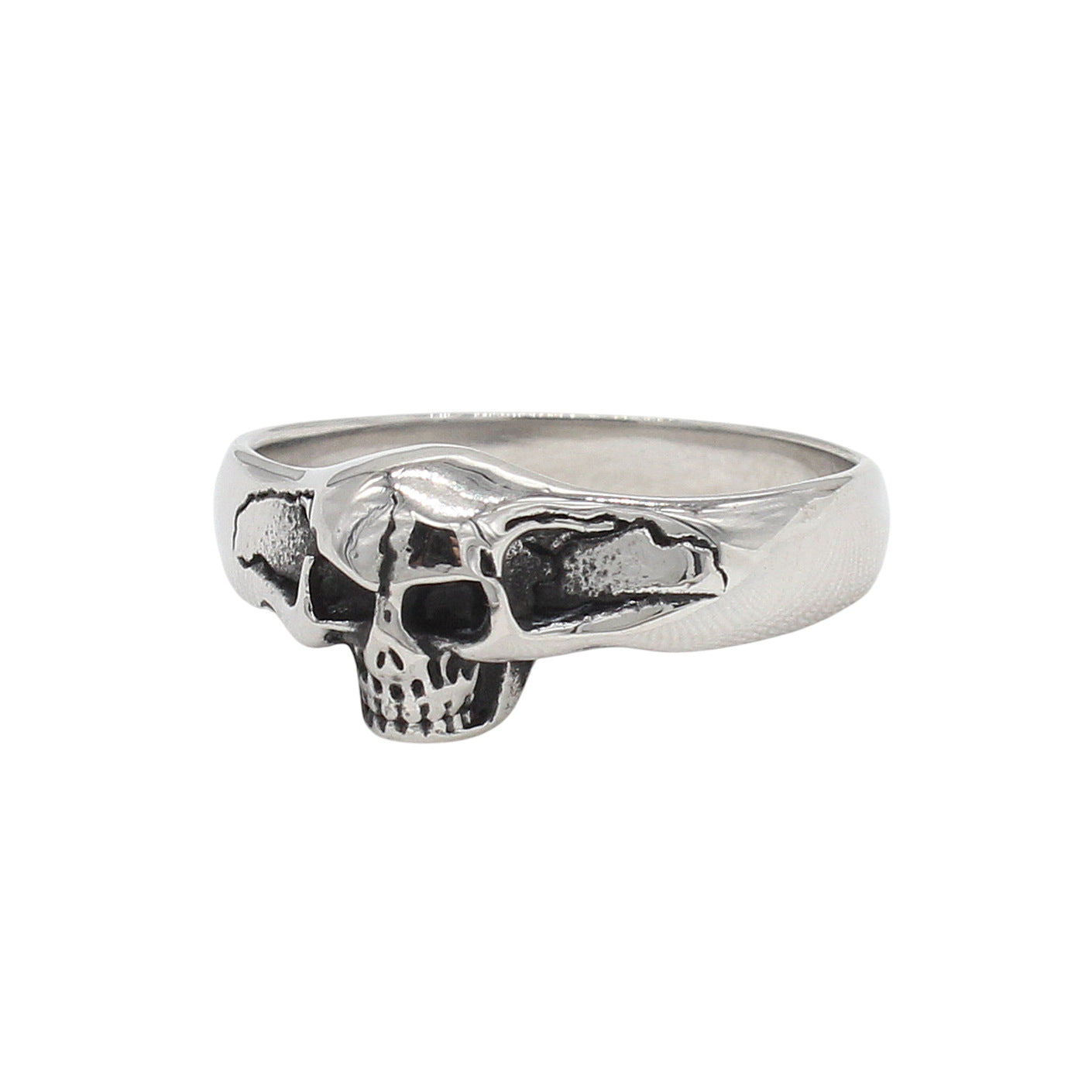 Planderful Jewelry Everyday Genie Retro Skull Steel Ring For Men An Elegant Statement