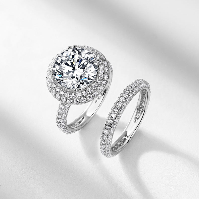 Planderful Moissanite Diamond Ring – Cross-Border Exclusive Silver Jewelry Customization