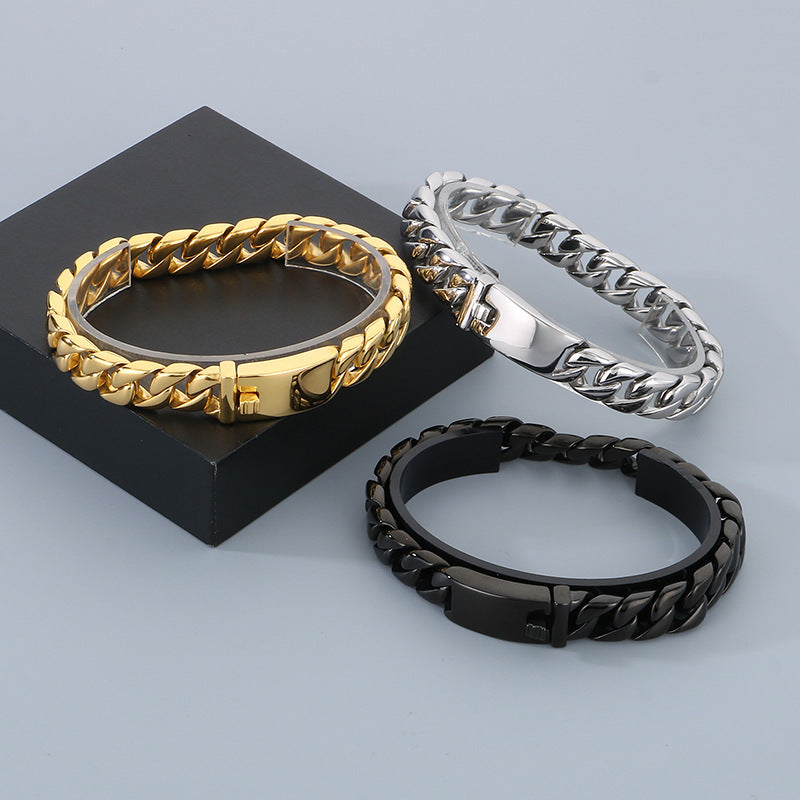 Hipster Dopamine Bracelet And 12mm Cuban Chain For Men