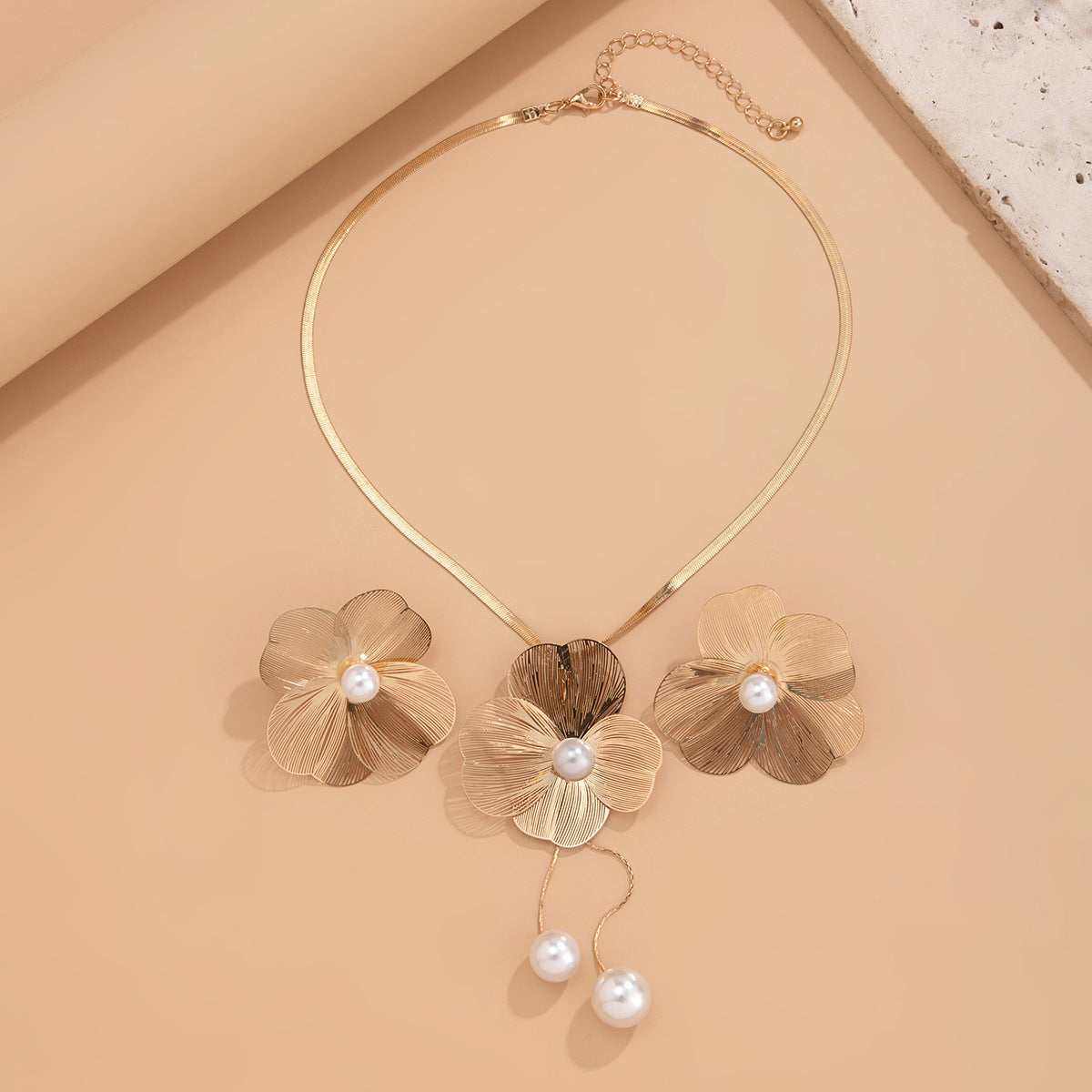 Ginkgo Flower Pearl-Style Jewelry Set