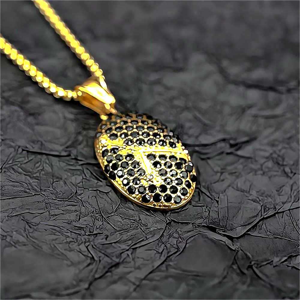 Zodiac Zircon Stainless Steel Pendant Necklace