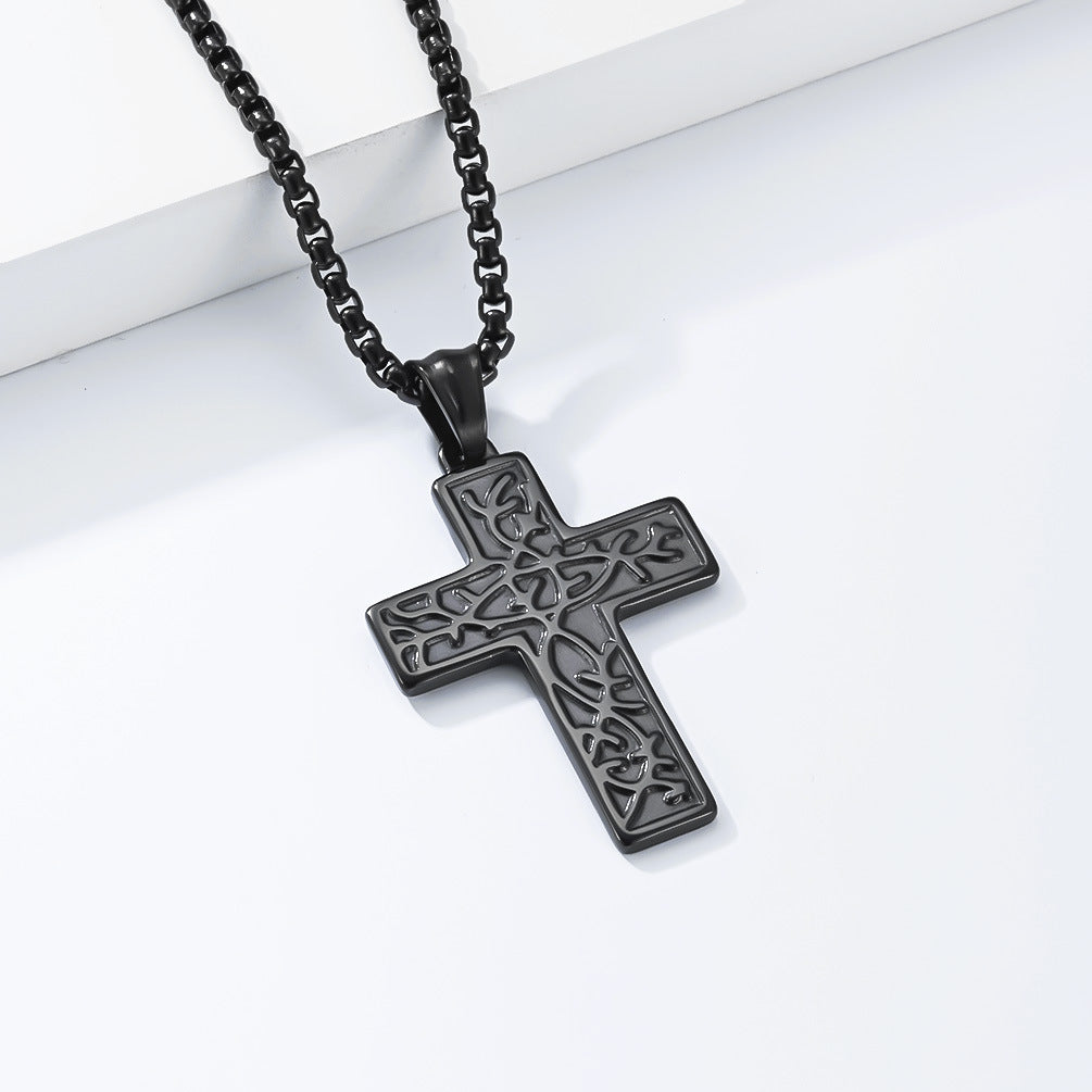 Stainless Steel Cross Vintage Necklace