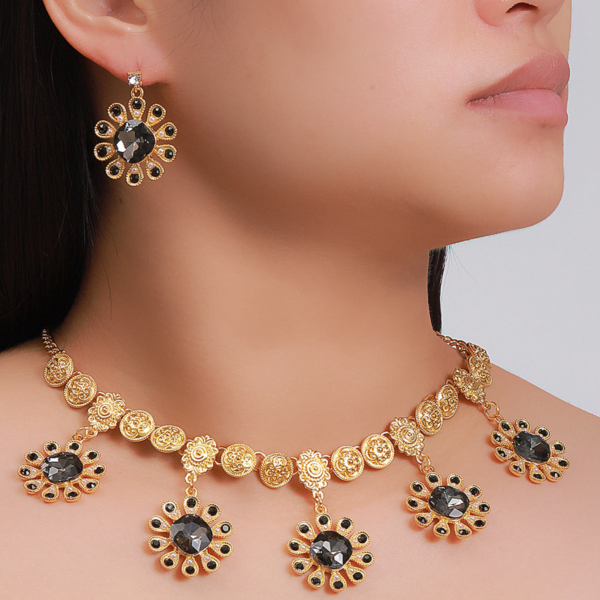 Exotic Desert Oasis Gemstone Necklace Set