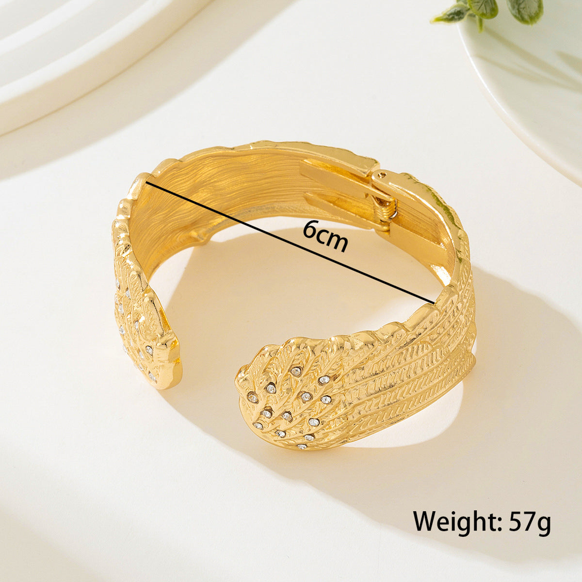 Planderful Vienna Verve Bracelet – Adjustable Metal Design with Diamond Accents