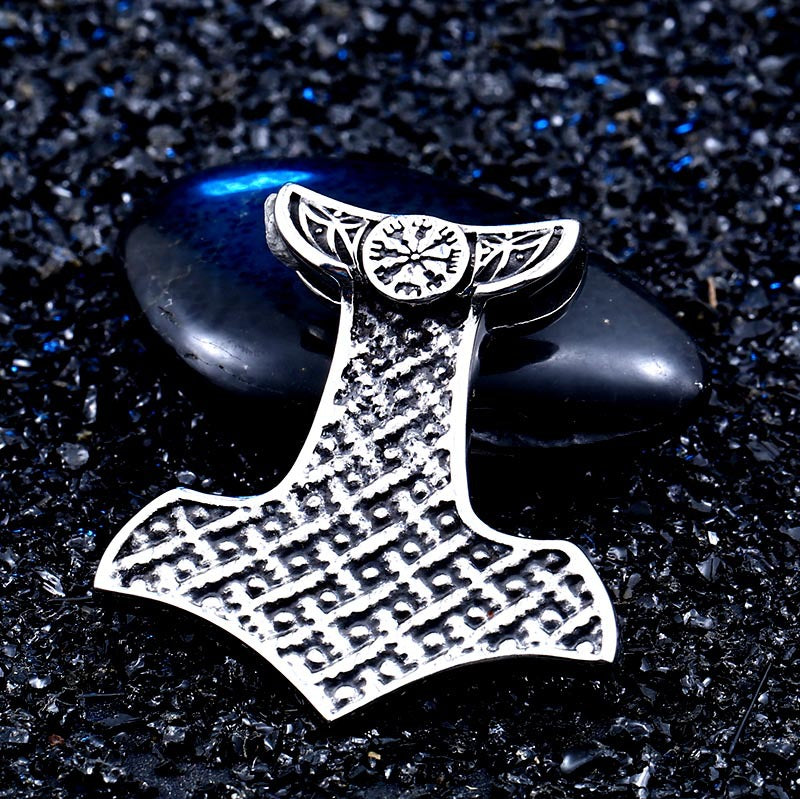 Titanium Steel Nordic Viking Totem Pendant for Men - Retro European and American Accessories Wholesale