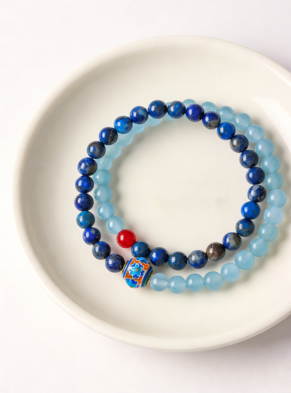 Lapis Lazuli Chalcedony Agate Bracelet