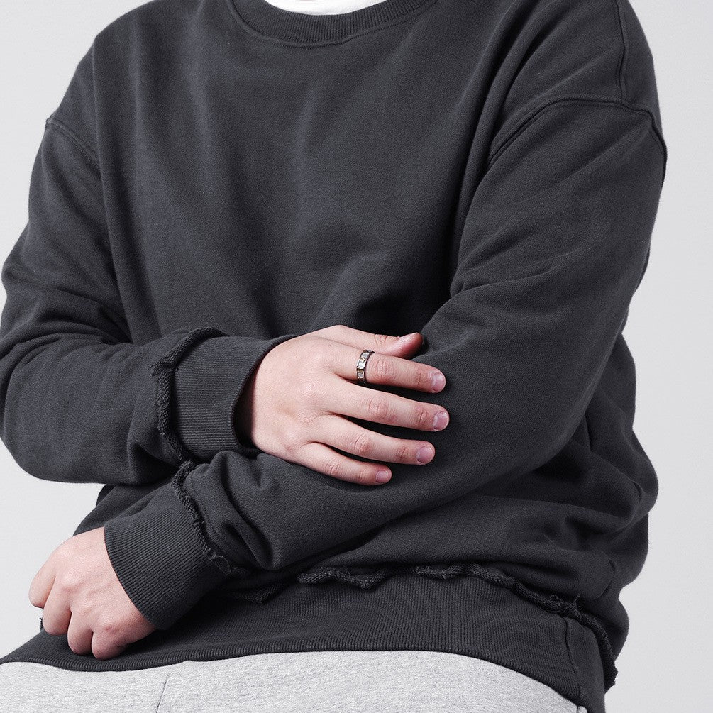 Chinese Style Retro Seal Body Titanium Steel Ring for Men