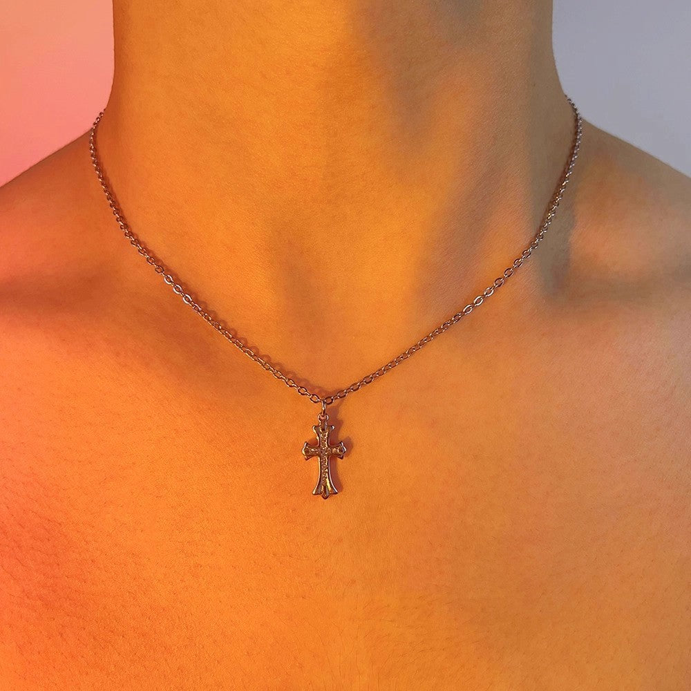 Planderful Jewelry Cross Necklace Steel Titanium For Men And Women Elegant Everyday Accessory
