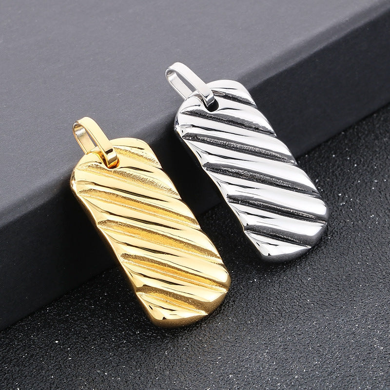 Planderful 18K Gold Plating Geometric Bar Pendant For Men