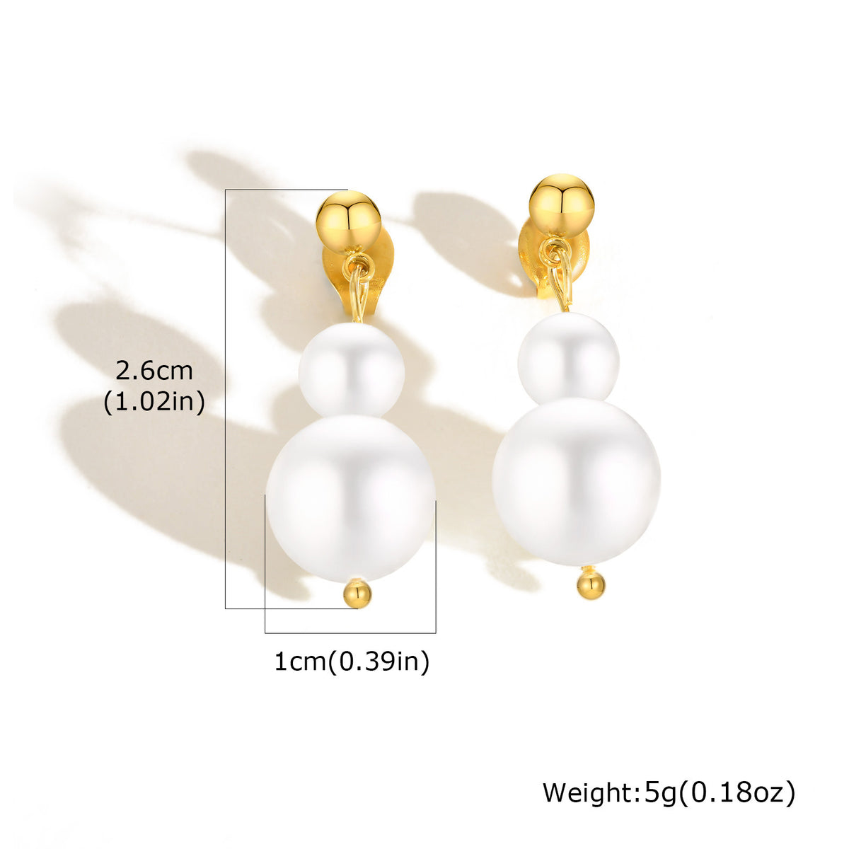 Stainless Steel Pearl Earrings